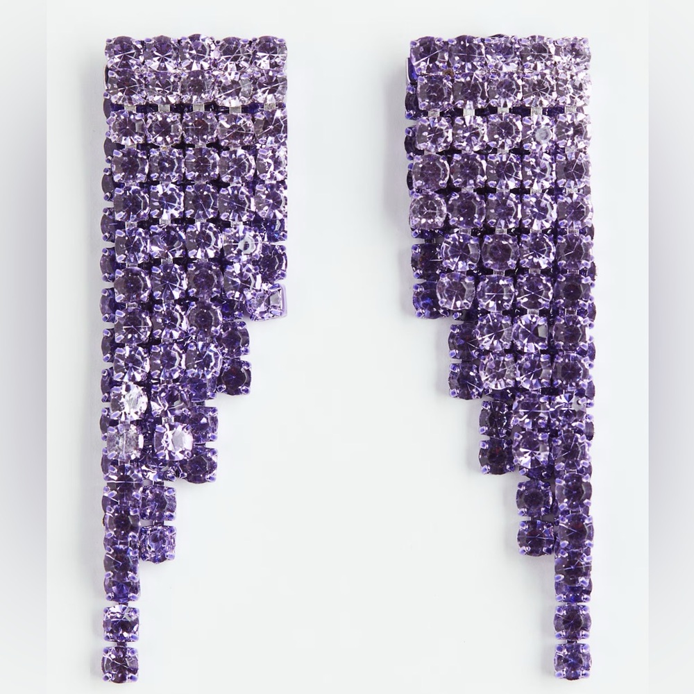 H&M Rhinestone Chandelier Earrings